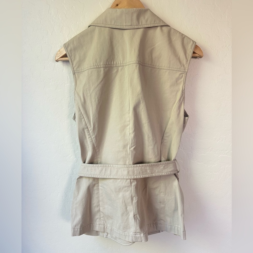 Lafayette 148 New York Tan Safari Cargo Vest Size 8 Utility Pockets - Picture 7 of 7